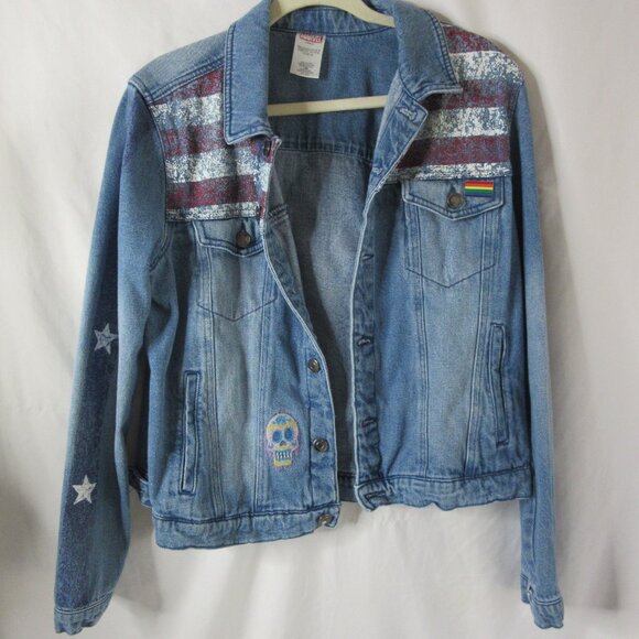Marvel Disney Denim Trucker Jacket Doctor Strange America Chavez Size XL - Picture 4 of 16
